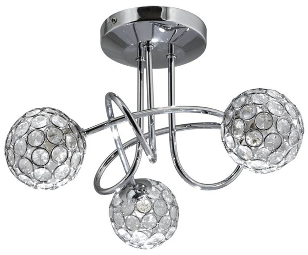 LAMPA SUFITOWA CANDELLUX WYPRZEDAŻ 98-85996 STARLET PLAFON 3X40W G9 CHROM/TRANSPARENT