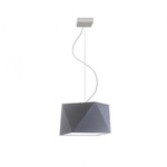 Lampa wisząca do pokoju dziecięcego szary abażur Świetlisty Diamencik