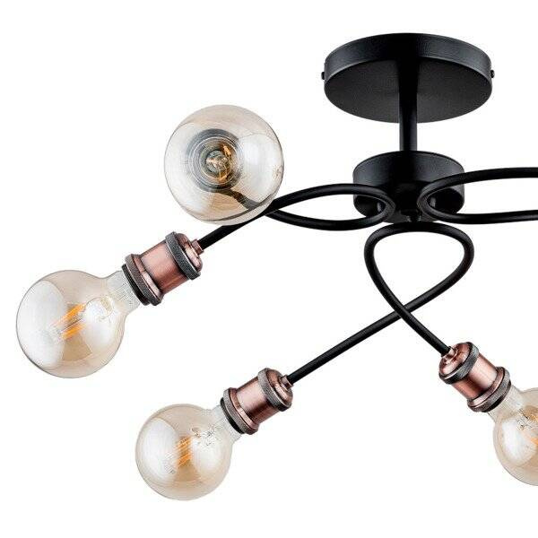 Lampa retro HELIX MIEDŹ 68cm