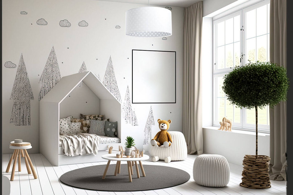 Lampa wisząca do pokoju dziecięcego w białe gwiazdki na szarym tle średnica 30 cm