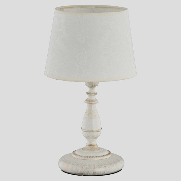 Lampa stołowa ROKSANA WHITE biały antyczny/szary śr. 22cm