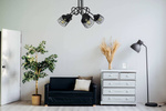 Lampa do pokoju dziecięcego czarna loft Koszyk 5