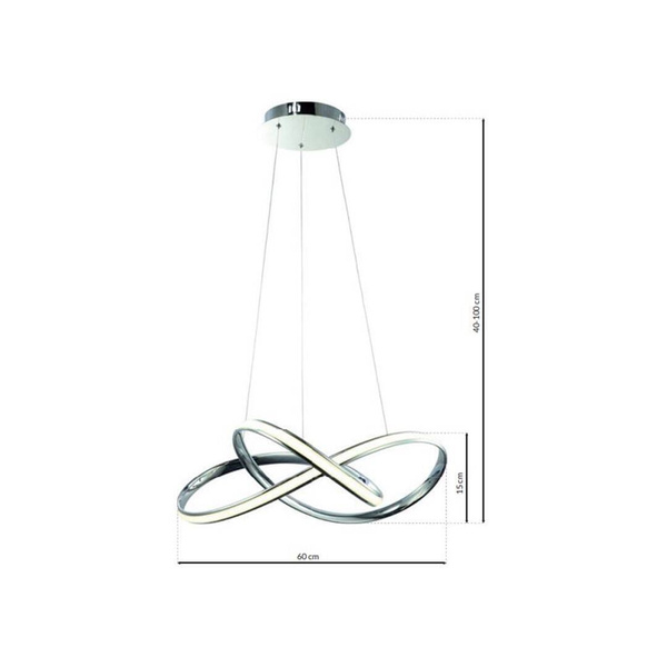 Lampa wisząca CAPPIO, ML3806, chrom, 36W LED, barwa neutralna 4000K