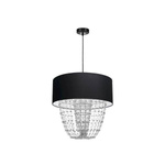 Nowoczesna lampa wisząca ALMERIA BLACK/CHROME 1xE27 MLP6432