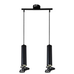 Lampa wisząca podwójna czarna 2x50W GU10 Tuba Candellux 32-78650
