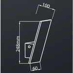Kinkiet ścienny TORCH LED, szer 6 cm