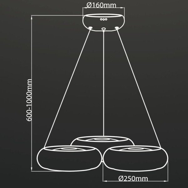 Lampa wisząca LED MERCURIO chrom