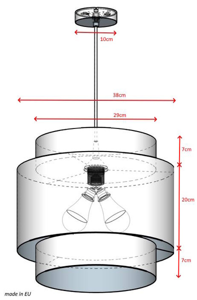 Lampa wisząca do pokoju dziecka w stylu Boho Szara 2xE27