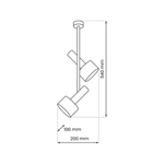 Lampa sufitowa LINTERNA, MLP8676, czarna, 2x11W GX53