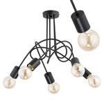 Żyrandol czarny nowoczesny TANGO BLACK śr. 50cm