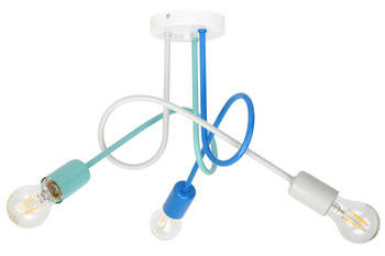 Lampa sufitowa do pokoju dziecięcego kolorowa Mondo 3