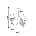 Lampa sufitowa do pokoju dziewczynki CHARLOTTE różowy śr. 62cm