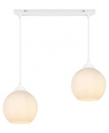 Nowoczesna lampa wisząca kuliste mleczne klosze