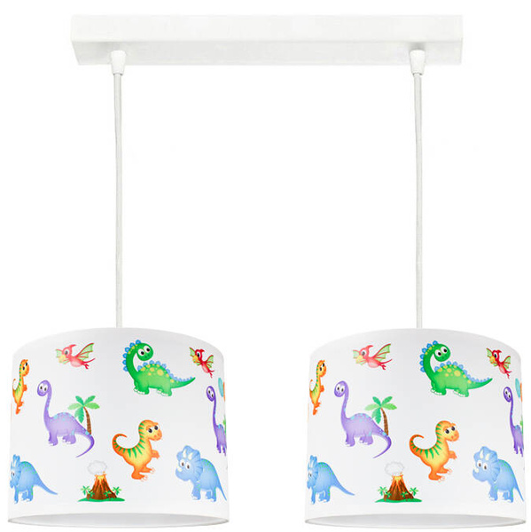 Lampa ścienna do pokoju dziecięcego na przegubie regulowana Dinozaury 1xE27