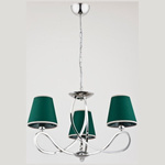 Nowoczesna lampa sufitowa WILLMA III chrom/zielony śr. 55cm