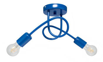 Lampa sufitowa do pokoju dziecięcego granatowa Mondo 2xE27 Led