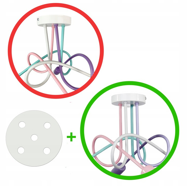 Lampa sufitowa do pokoju dziecka pomarańczowa Mondo 3 Loft 