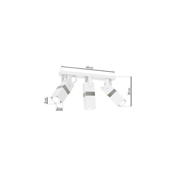 Nowoczesna lampa sufitowa VIDAR WHITE/CHROME 3xGU10 MLP6282