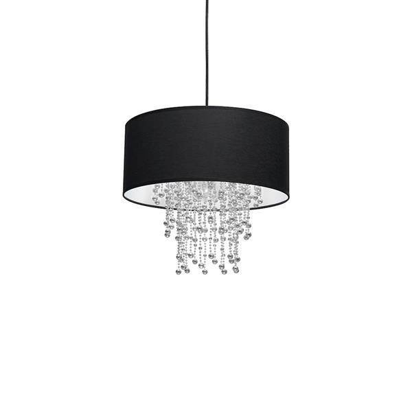 Nowoczesna lampa wisząca ALMERIA BLACK/CHROME 1xE27 MLP6431
