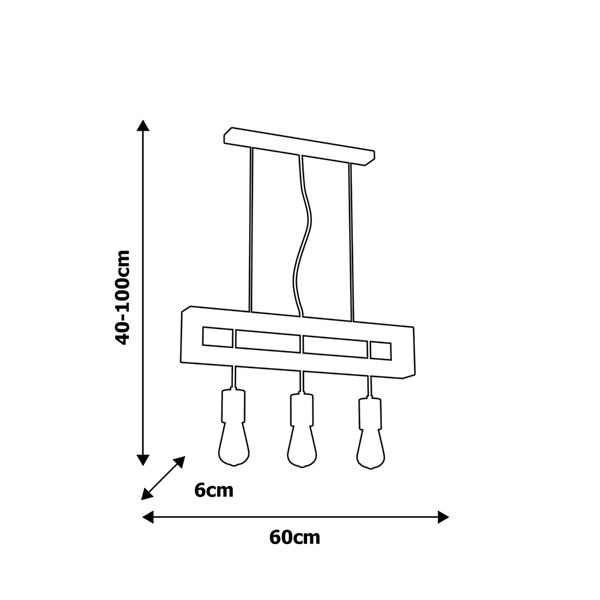 Lampa wisząca FANO 3xE27