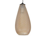 Lampa wisząca kropla PETRA bursztynowy ML5482