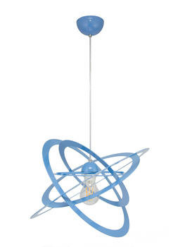 Lampa sufitowa do pokoju chłopca i dziewczynki niebieska Sferis 1xE27 Led