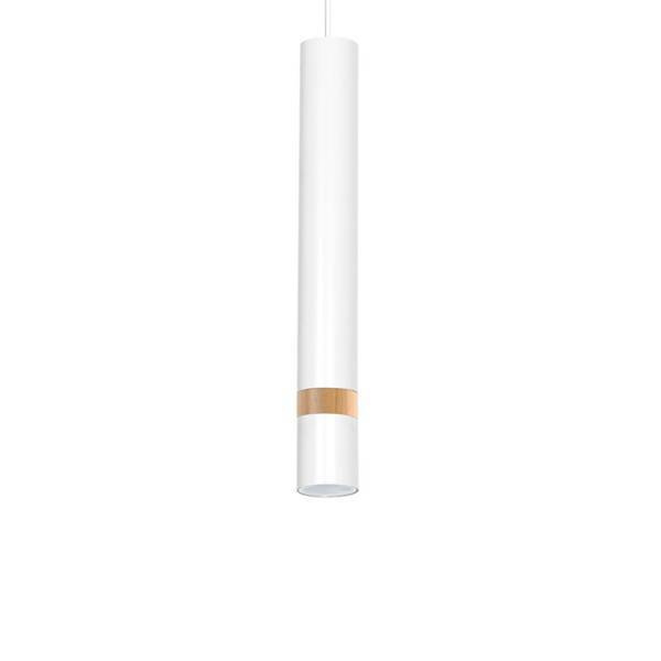 Lampa wisząca JOKER, MLP6302, biały/drewno, 3x8W GU10