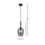 Stylowa lampa wisząca TANGO SMOKED ML6165