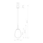 Lampa wisząca PEAR S w nowoczesnym stylu | czarny