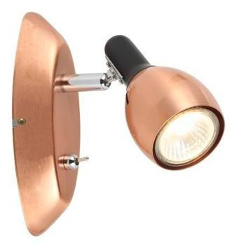 Lampa ścienna kinkiet 1X50W GU10 miedziany CROSS 91-23768