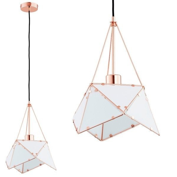 Lampa sufitowa ROMBUS MIEDŹ 30cm