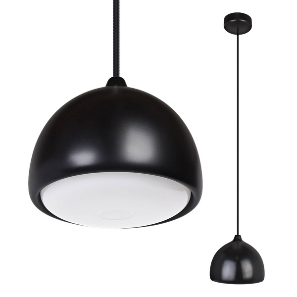 Lampa wisząca nad stół drewniana czarna ACORN I
