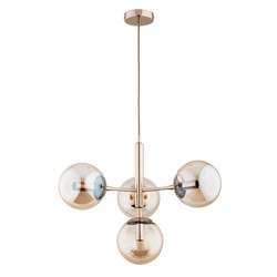 Lampa wisząca ALFA VOLDA PICOLO ZŁOTA 4xE14 50cm | 63074