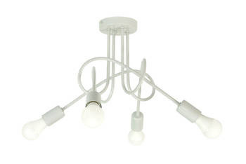 Lampa sufitowa do pokoju dziecka szara w stylu loft nowoczesna Mondo 4 Led