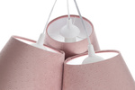 Lampa wisząca do pokoju dziewczynki różowa stożki Jasmine 