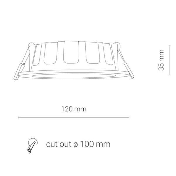 8782 Oprawa oświetl."CL KOS LED 8W, 3000K, IP44"