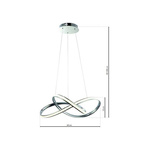 Lampa wisząca CAPPIO, ML3806, chrom, 36W LED, barwa neutralna 4000K