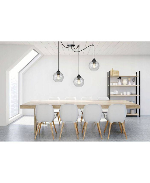 Nowoczesna lampa typu pająk szklane klosze kolory do wyboru