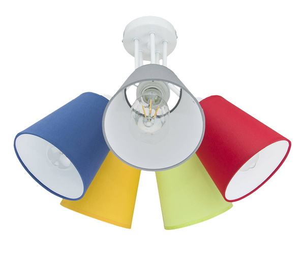 Lampa sufitowa do pokoju dziecięcego kolorowa Bloom 5xE27 LED