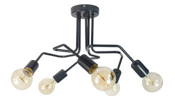 Lampa sufitowa do pokoju dziecka grafitowa nowoczesna Vanessa 5xE27 Led