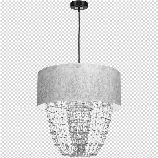 Nowoczesna lampa wisząca ALMERIA SILVER/CHROME 1xE27 MLP6437