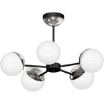 Lampa sufitowa nowoczesna szklana kula żyrandol SFERA V chrom śr. 66cm