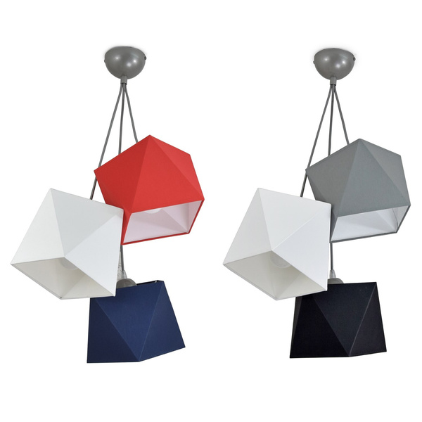  Lampa wisząca do pokoju dziecięcego kolorowa Świetlisty Diamencik 3xE27 Splot