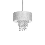 Nowoczesna lampa wisząca ALMERIA SILVER/CHROME 1xE27 MLP6436