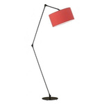 Nowoczesna regulowana lampa podłogowa BARI musztardowy abażur