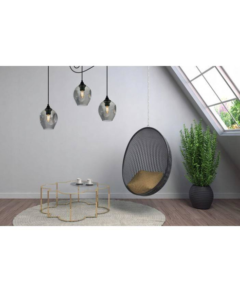 Lampa wisząca ze szklanymi kloszami nowoczesna typ Pająk 3xE27 Led 