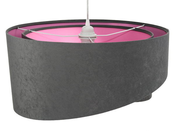 Lampa do pokoju dziewczynki grafitowo-różowa