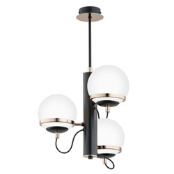 Lampa sufitowa ALFA LUMINA CZARNO-BIAŁA 3xE14 38cm | 63106