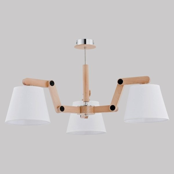 Nowoczesna Lampa sufitowa JOGA III drewno śr. 50cm