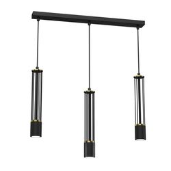 Lampa wisząca ESTILO, MLP8410, czarny/złoty, 3x40W GU10